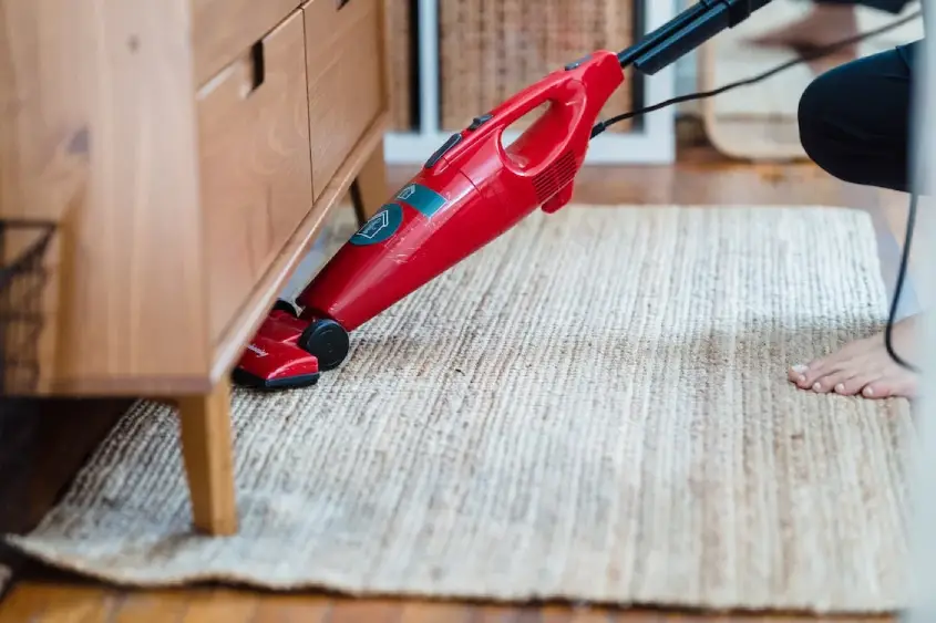 HEPA filter vacuum cleaner used for allergen-free carpet cleaning