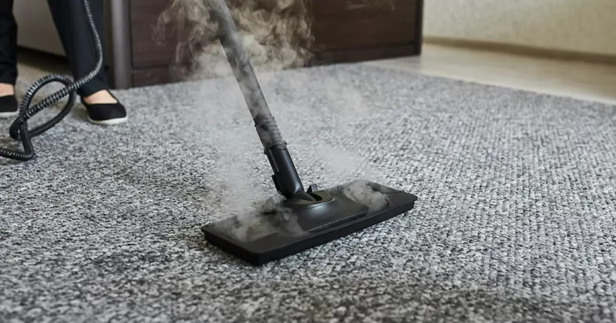 Expert ozclean technician performing carpet cleaning in Gold Coast