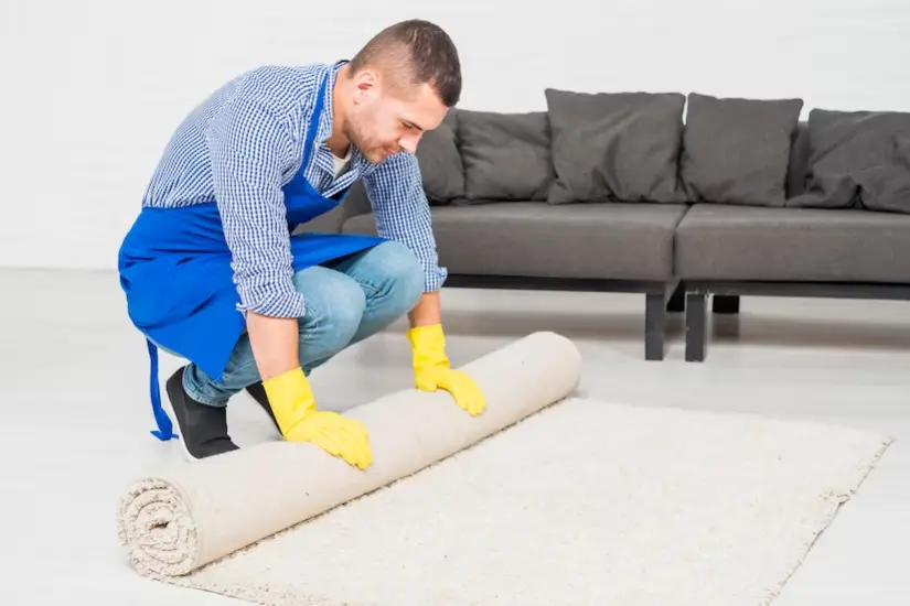 Common Carpet Cleaning Mistakes to Avoid for Allergy Sufferers 5 Close-up of carpet stain worsened by incorrect cleaning methods
